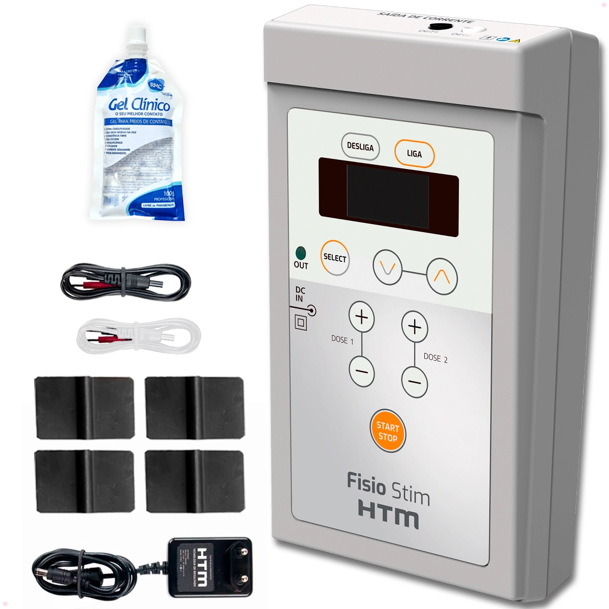 Fisio Stim Eletroestimulador Portátil de Correntes TENS e FES - HTM